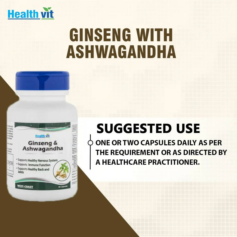 Healthvit Ginseng & Ashwagandha Capsules