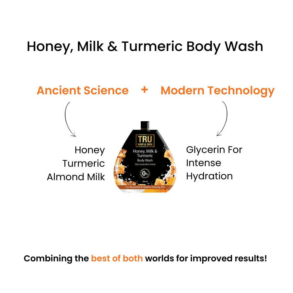 Tru Hair & Skin Honey, Milk & Turmeric Body Wash
