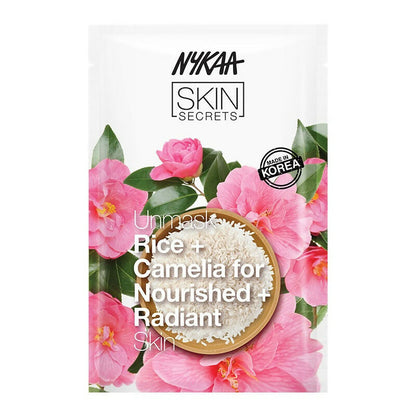 Nykaa Skin Secrets Exotic Indulgence Rice + Camellia Sheet Mask For Nourished & Radiant Skin