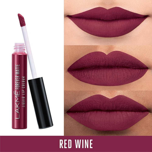 Lakme Forever Matte Liquid Lip Colour - Red Wine