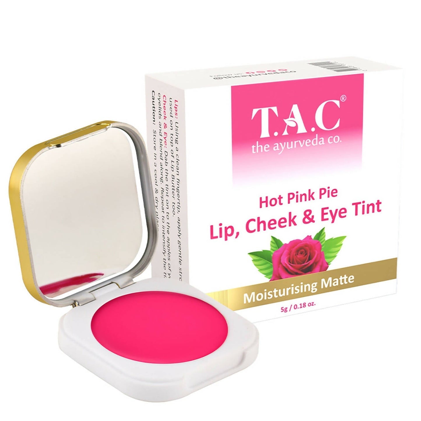 TAC - The Ayurveda Co. Hot Pink Lip, Cheek & Eye Tint