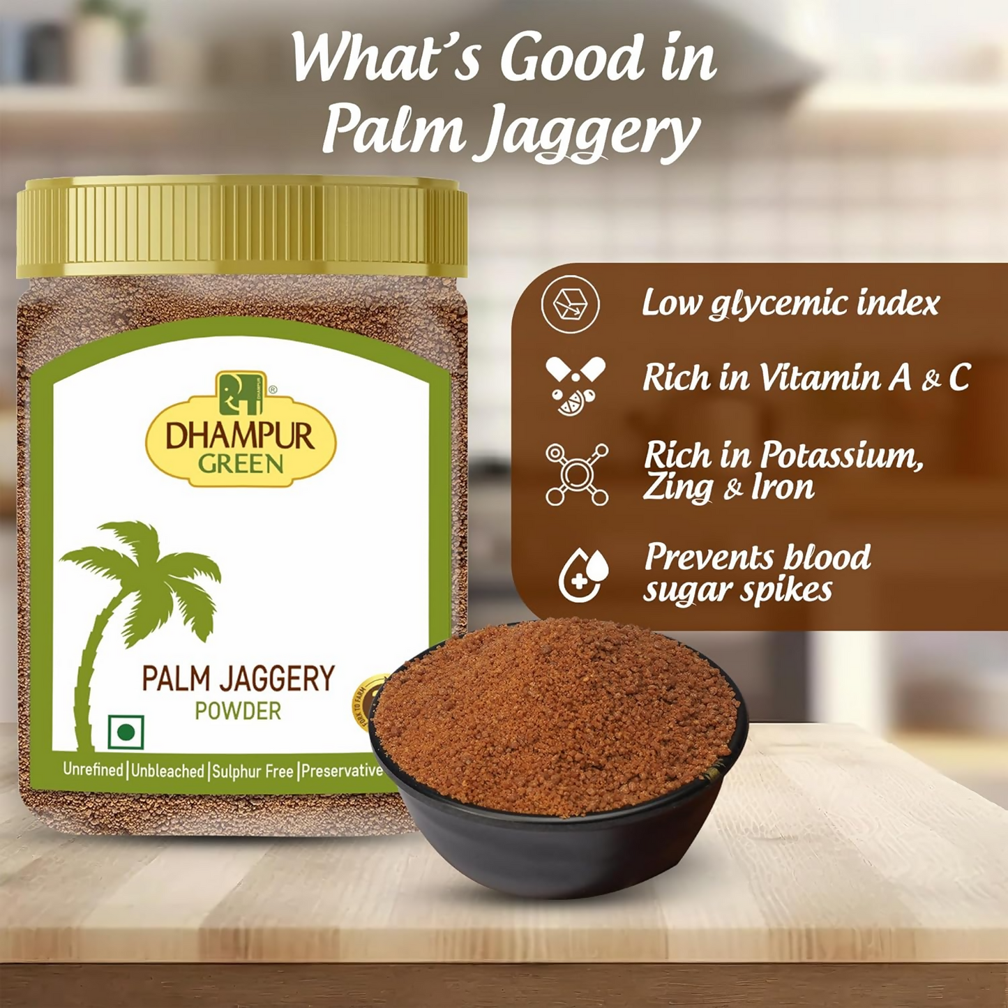 Dhampur Green Palm Jaggery Powder