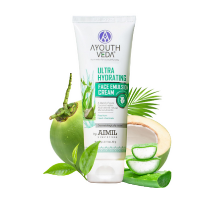 Ayouthveda Ultra Hydrating Face Emulsion Cream - BUDNEN