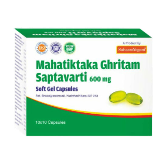 Sahasrayogam Mahatiktaka Ghritam Saptavarti Softgel Capsules - BUDEN