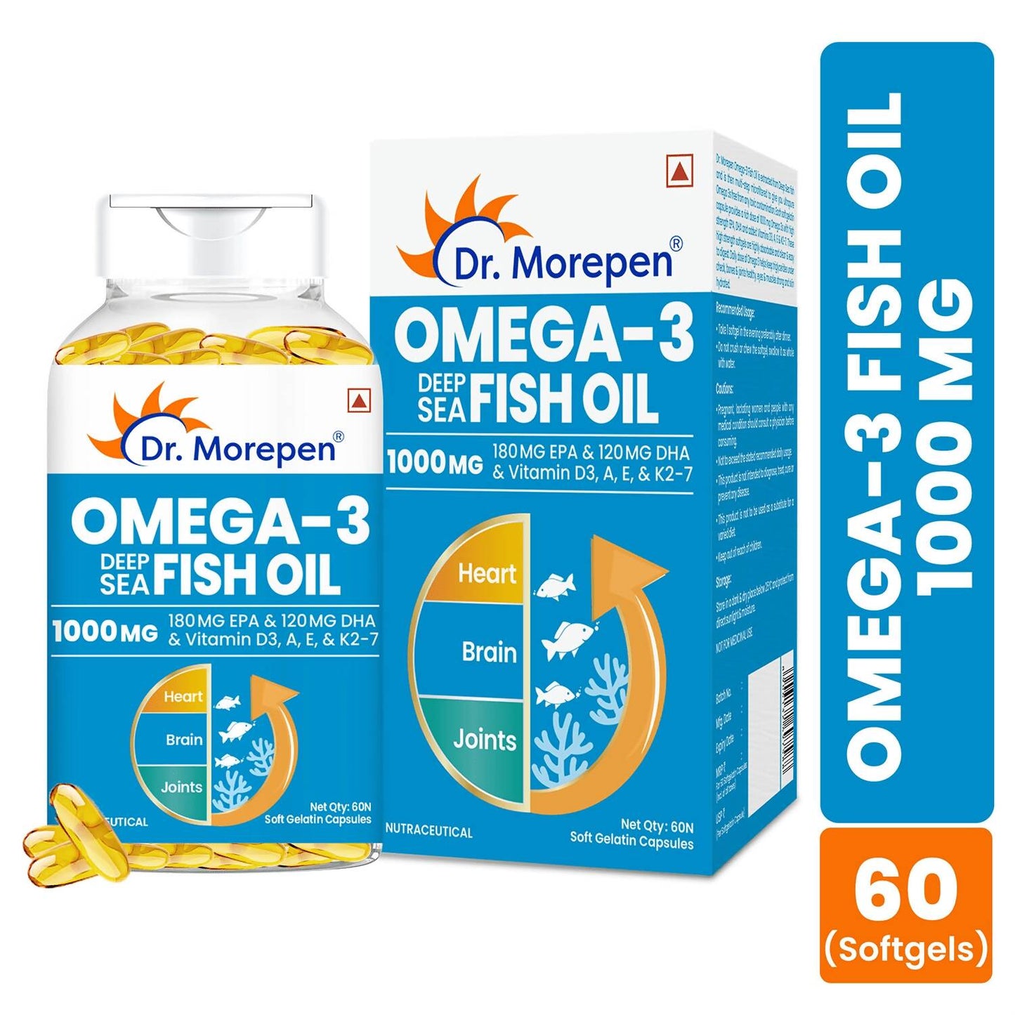 Dr. Morepen Omega 3 Deep Sea Fish Oil Softgels