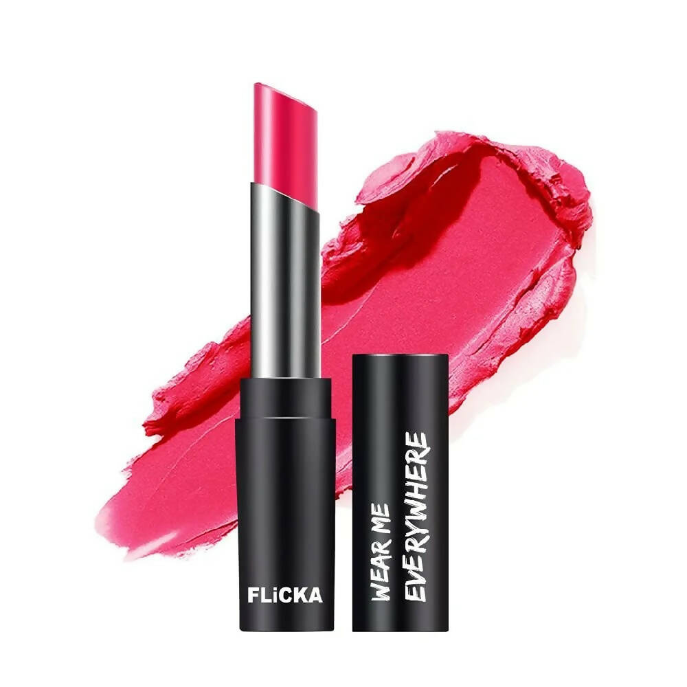 FLiCKA Wear Me Everywhere Creamy Matte Lipstick Princess Peach - BUDNE