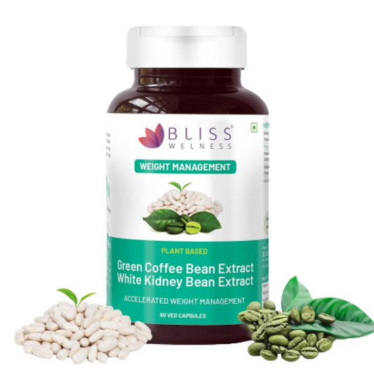 Bliss Welness Green Coffee Bean Extract White Kidney Bean Extract Capsules - usa canada australia