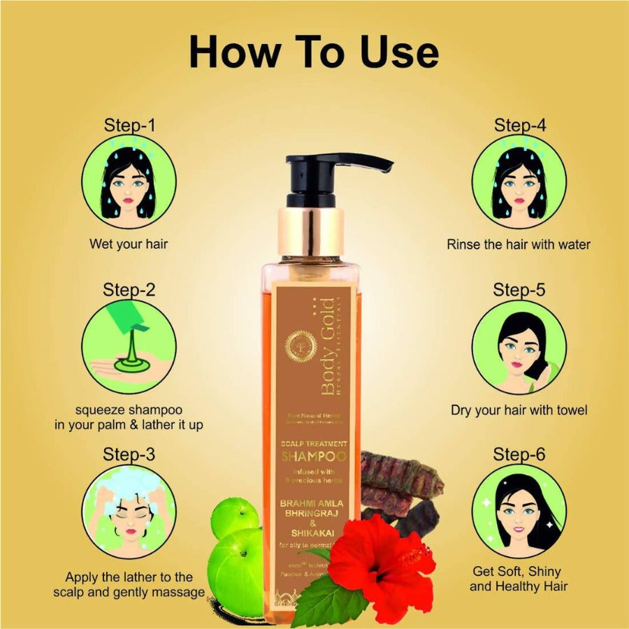 Body Gold Brahmi Amla Shampoo For Oily & Normal Hair