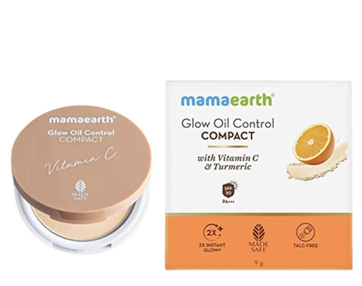 Mamaearth Glow Oil Control Compact With SPF 30 (Creme Glow)