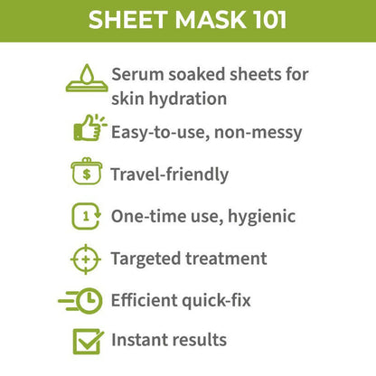 Nykaa Skin Secrets Exotic Indulgence Matcha Tea+Chamomile Sheet Mask For Nourished & Hydrated Skin