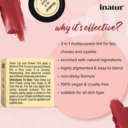 Inatur Lip and Cheek Tint Cherry