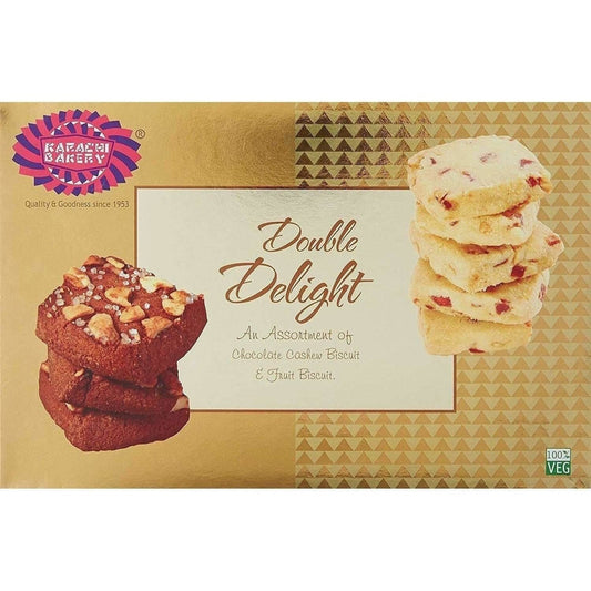 Karachi Bakery Double Delight Fruit Biscuit with Chocolate and Cashew