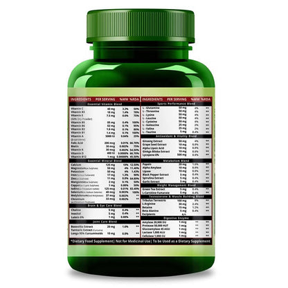 Himalayan Organics Multivitamin Sports 60 + Vital Nutrients Tablets
