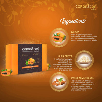 Coronation Herbal Papaya Luxury Soap