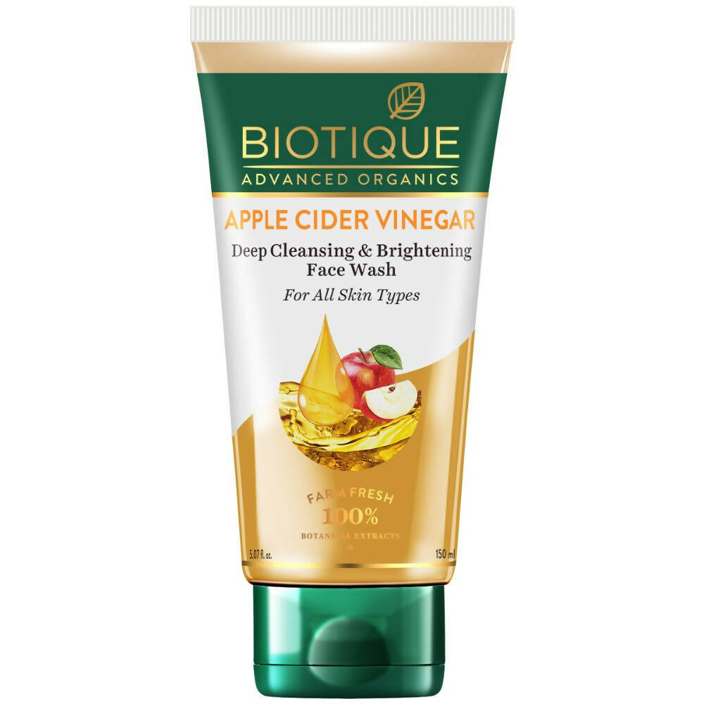 Biotique Apple Cider Vinegar Deep Cleansing & Brightening Face Wash - BUDNE