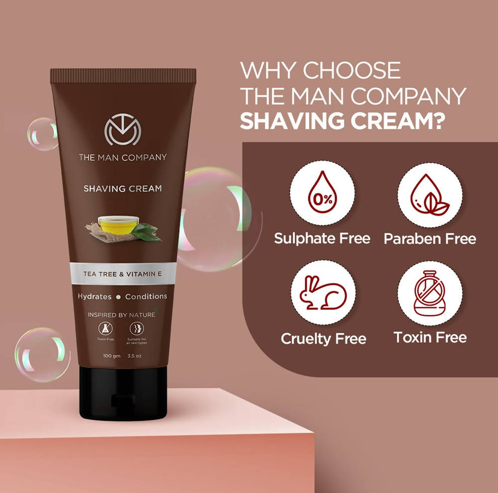 The Man Company Shaving Cream Tea Tree & Vitamin E