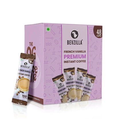 Bevzilla Instant Coffee Powder Sachets (French Vanilla) - BUDNE