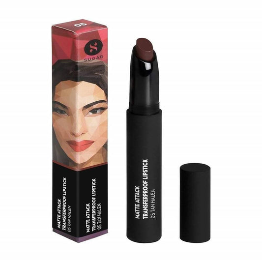 Sugar Matte Attack Transferproof Lipstick - Tan Halen (Chocolate Brown)