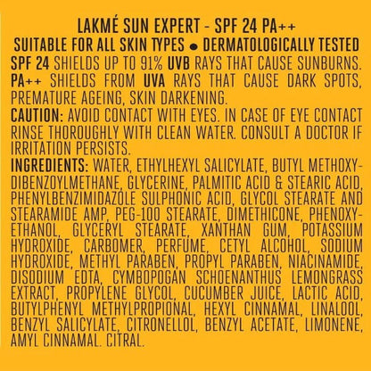 Lakme Sun Expert Spf 24 Ultra Matte Sunscreen Lotion