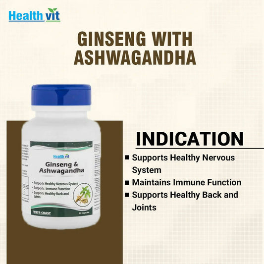 Healthvit Ginseng & Ashwagandha Capsules