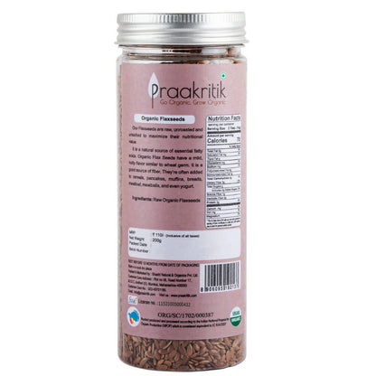 Praakritik Organic Raw Flaxseeds