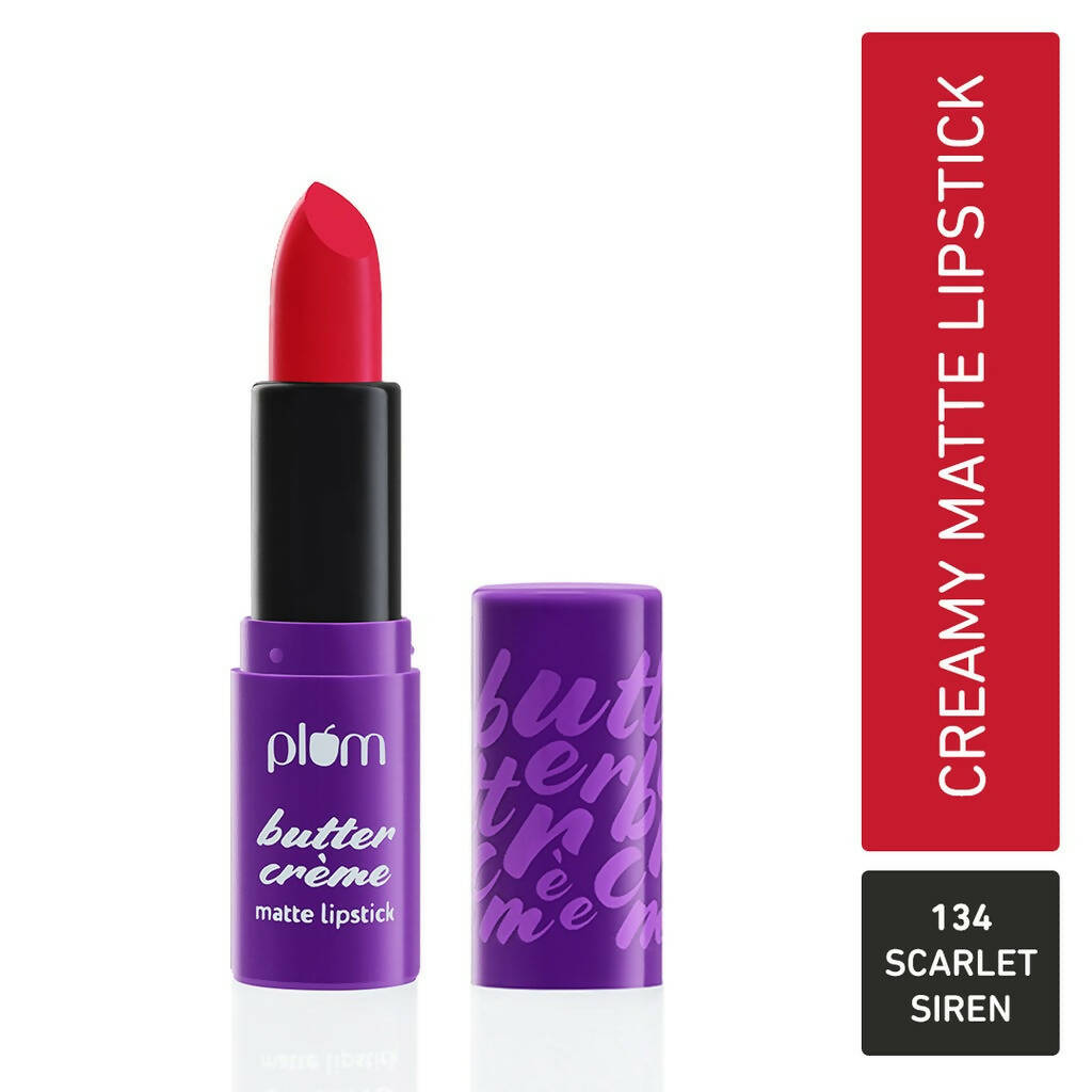 Plum Butter Cr??me Matte Lipstick Scarlet Siren - 134 (True Red)