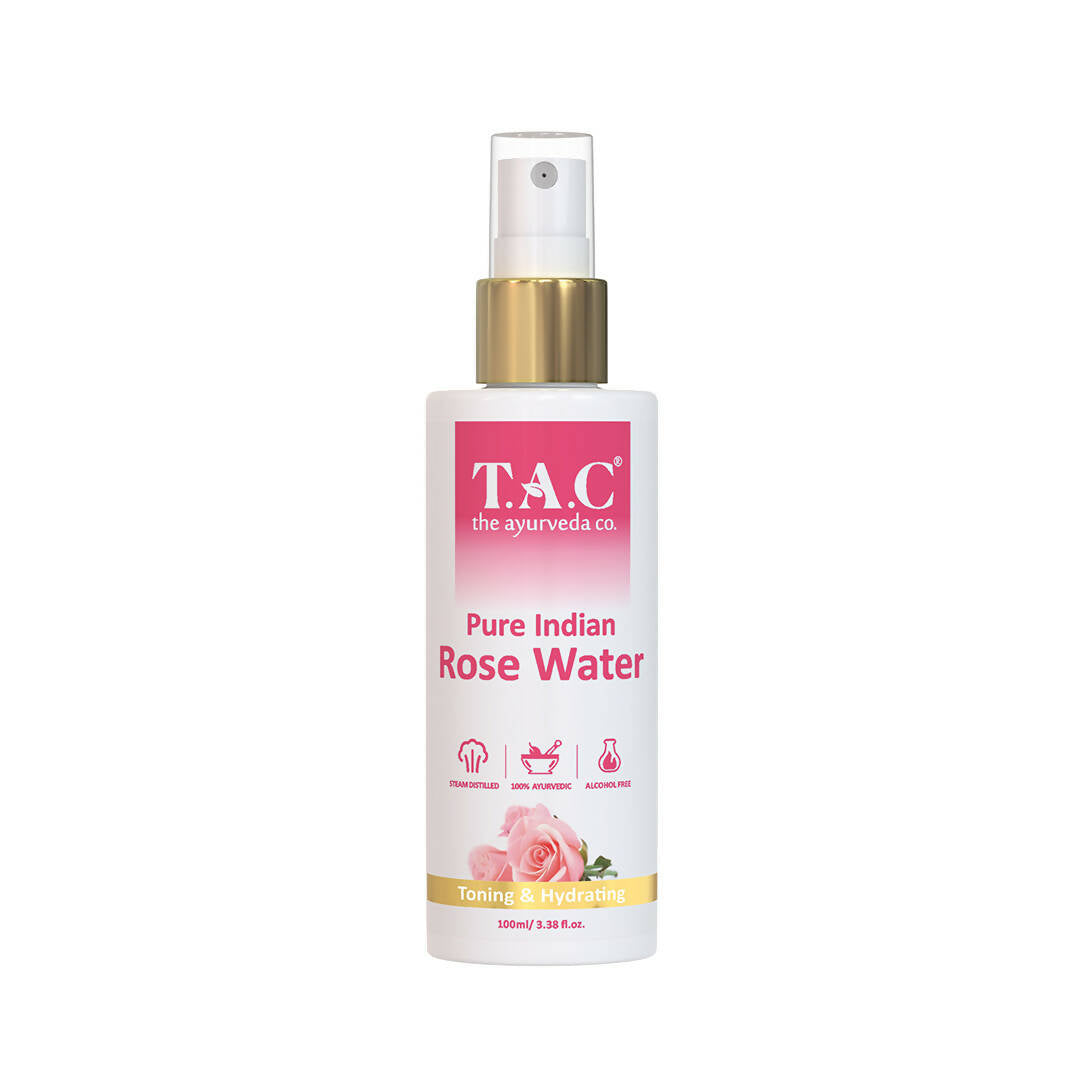 TAC - The Ayurveda Co. Pure Indian Rose Water For Toning & Hydration for Women & Men - BUDNE