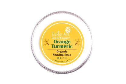 Rustic Art Orange Turmeric Organic Shaving Soap