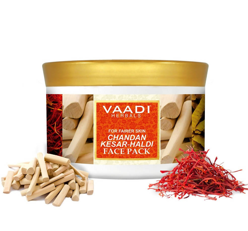 Vaadi Herbals Chandan Kesar Haldi Face Pack - BUDNE