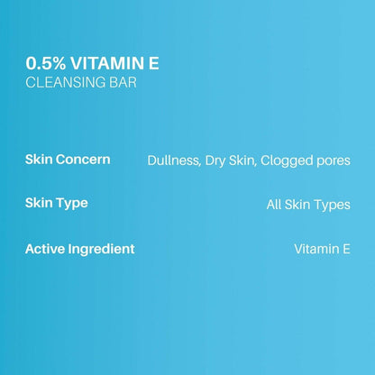 DermDoc 0.5% Vitamin E Cleansing Bar For Moisturized Skin