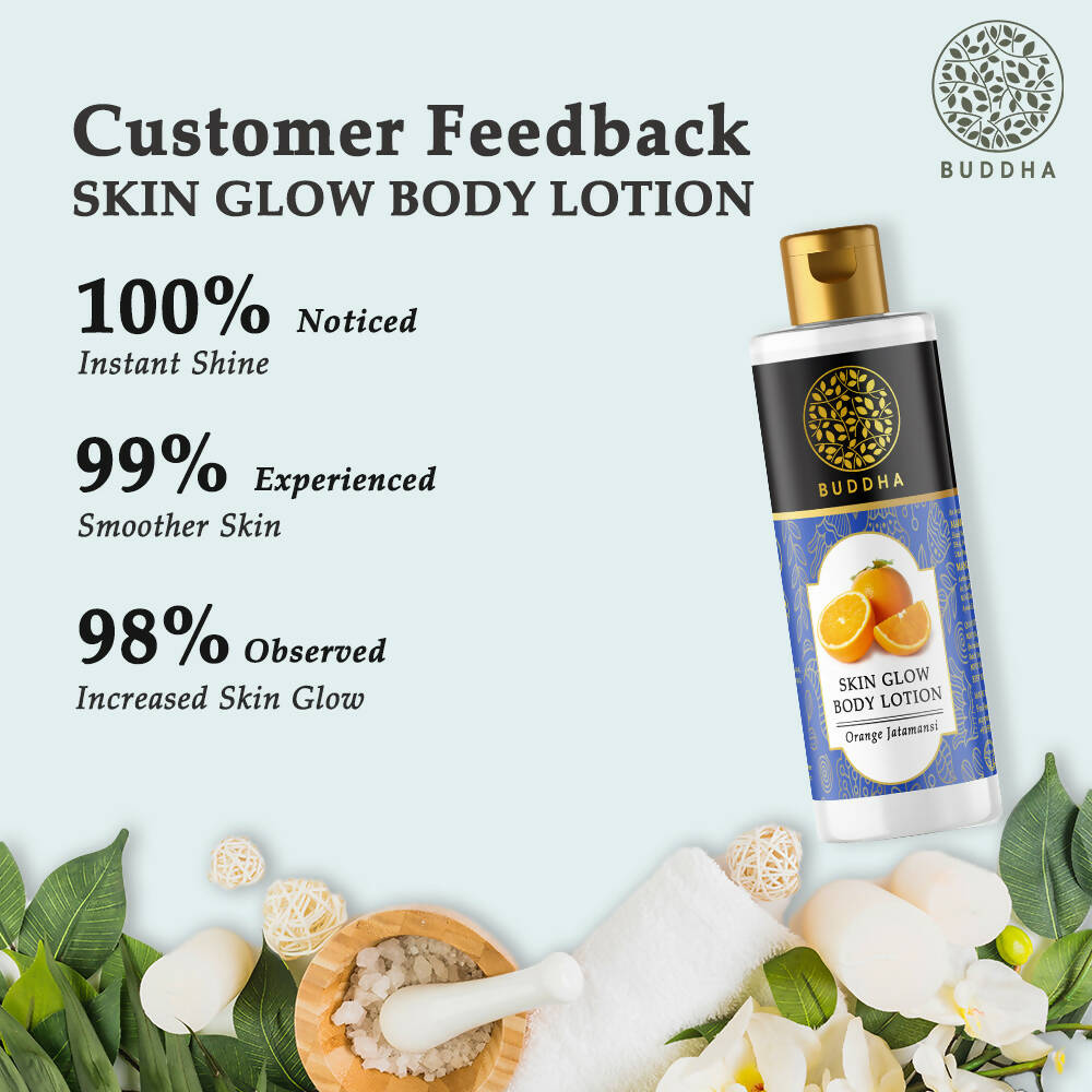 Buddha Natural Skin Glow Body Lotion - Helps To Hydrate and brighten skin Bring Natural Glow