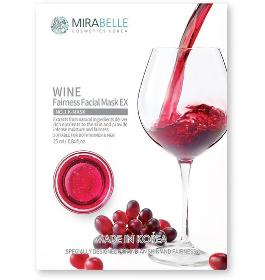 Mirabelle Korea Wine Fairness Facial Sheet Mask EX - BUDEN