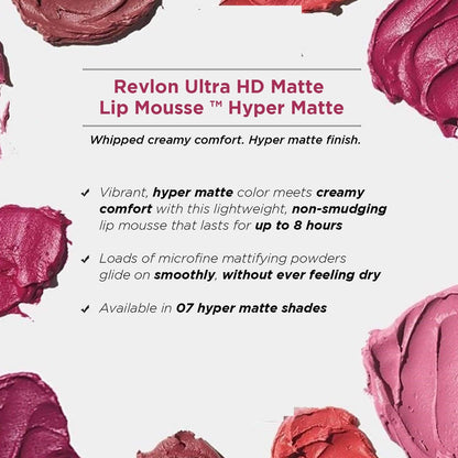 Revlon Hyper Matte Mat Intense Ultra Hd Matte Lip Mousse - Rocky Plum