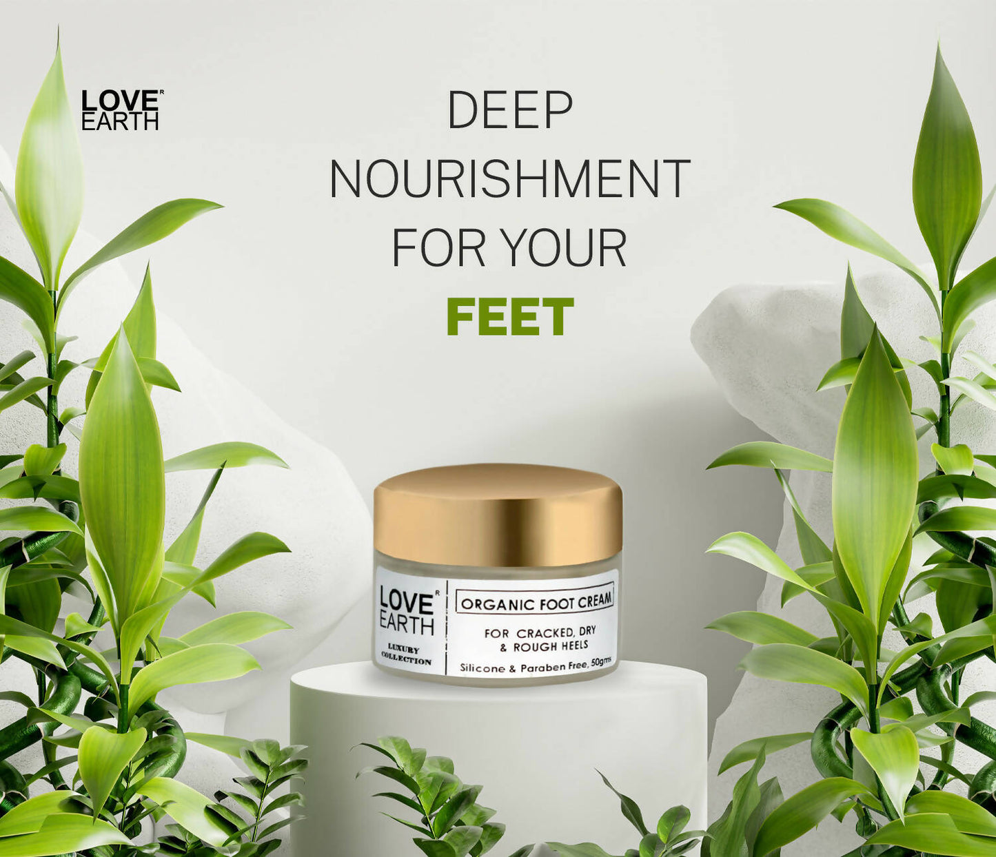 Love Earth Organic Foot Cream For Cracked & Dry Heels