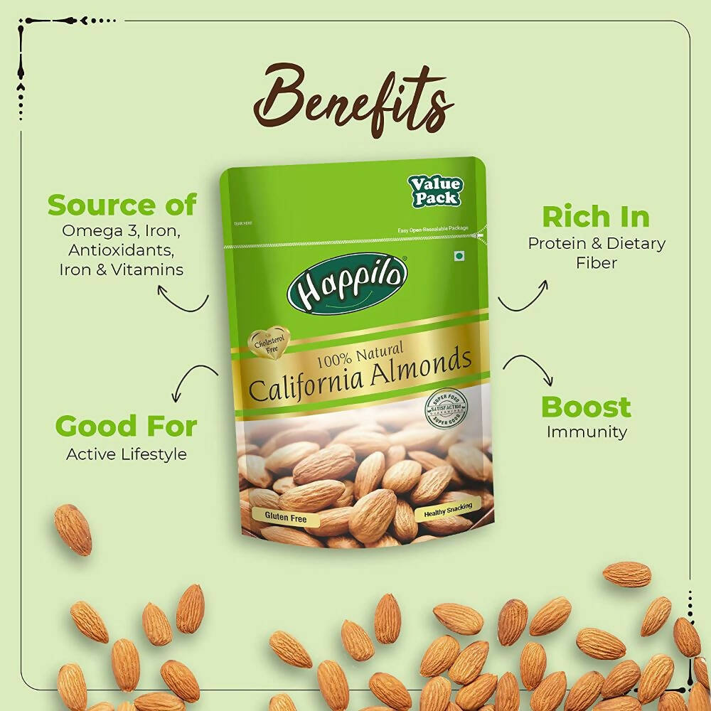 Happilo Premium Super Value Combo (Californian Almonds, Whole Cashews, Pistachios, Seedless Green Raisins)
