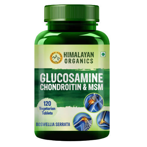 Himalayan Organics Glucosamine Chondroitin & MSM Boswellia Serrata: 120 Vegetarian Tablets