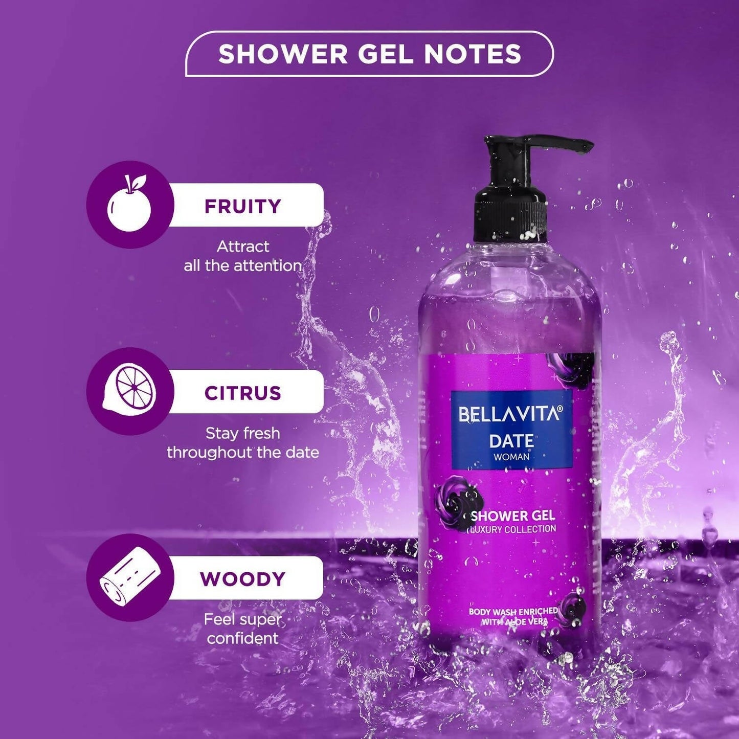 Bella Vita Luxury Date Woman Body Wash Refreshing Shower Gel