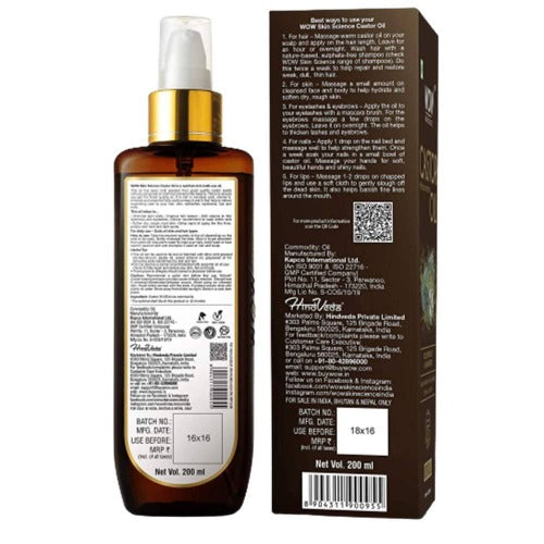 Wow Skin Science Castor Oil 200ml
