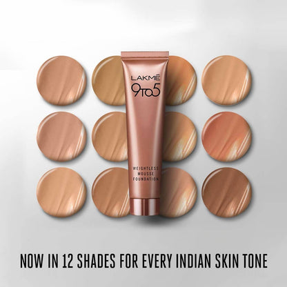 Lakme 9to5 Weightless Mousse Foundation - Bronzed Glow