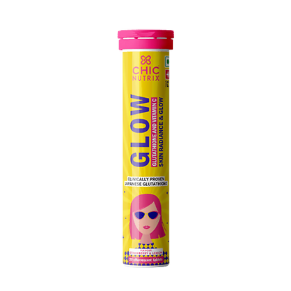 Fast&Up Chicnutrix Glow Skin Glow & Radiance Effervescent Tablets - Strawberry Lemon - BUDEN