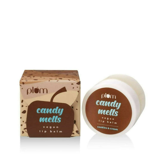 Plum Candy Melts Vegan Lip Balm Cookies & Cream - BUDNE