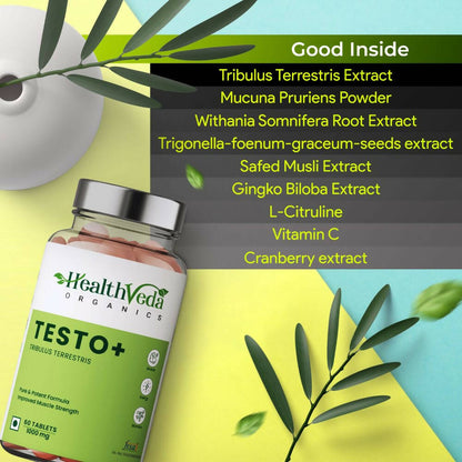 Health Veda Organics Plant Based Testo+ Veg Tablets