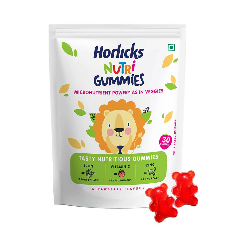 Horlicks Nutri Gummies for Kids - Strawberry Flavor -  USA, Australia, Canada 