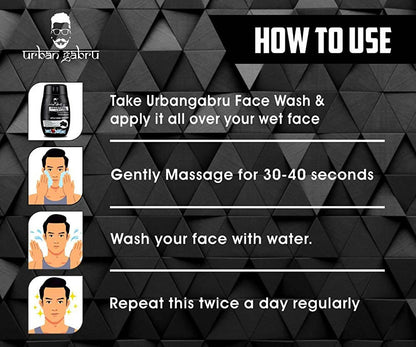 Urbangabru Activated Charcoal Face Wash for Men