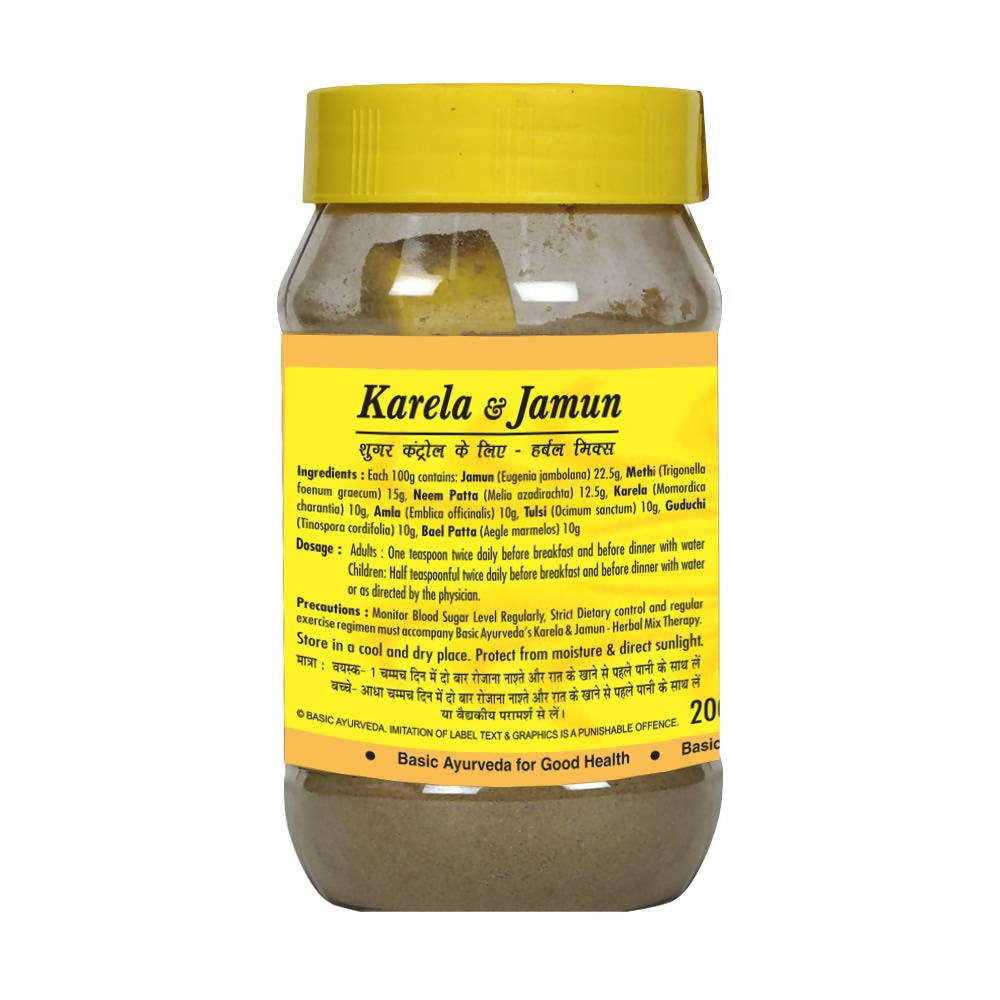 Basic Ayurveda Karela & Jamun Herbal Mix For Sugar Control