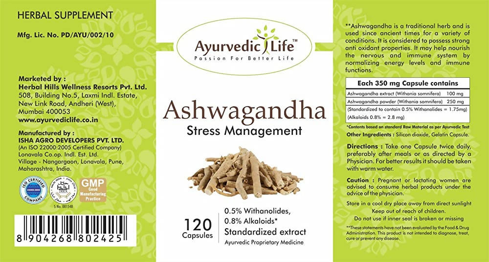 Ayurvedic Life Ashwagandha Capsules