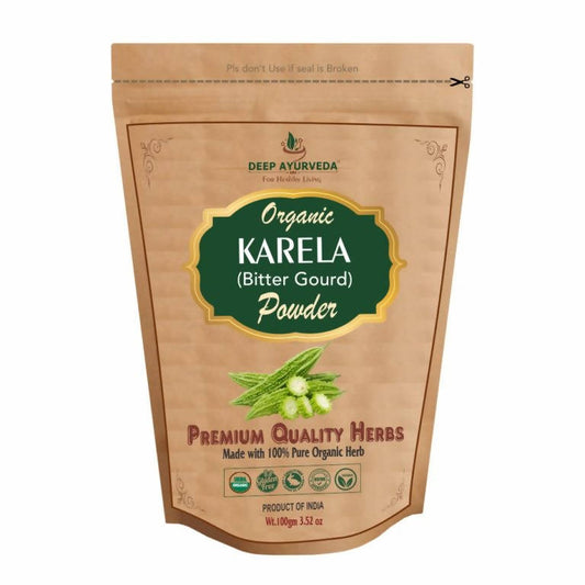 Deep Ayurveda Organic Karela Powder (Bitter Gourd) -  usa australia canada 