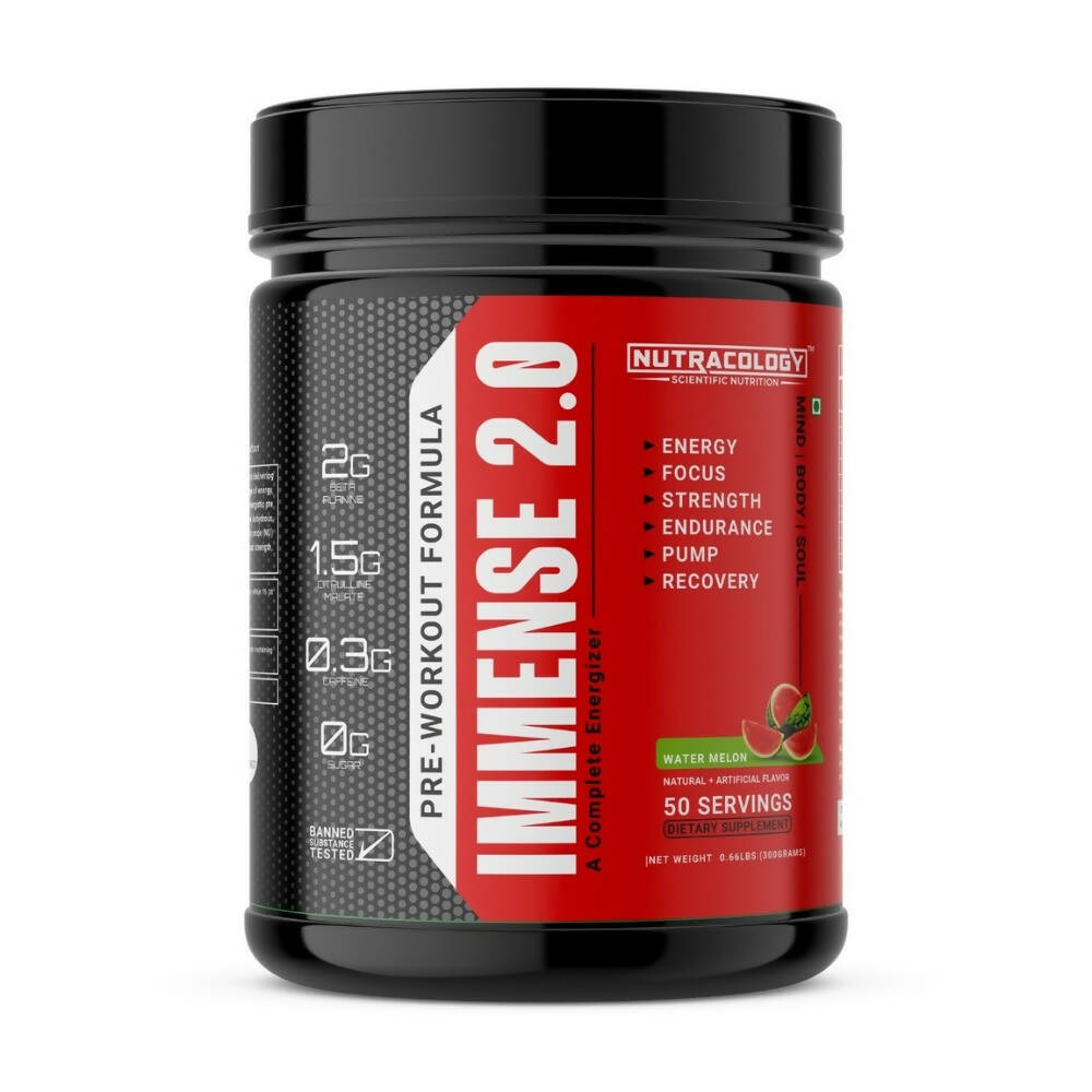 Nutracology Immense 2.0 Pre-Workout For Performance Strength & Energy Boost - BUDNE