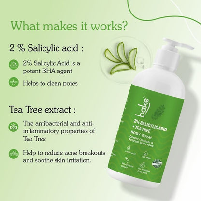 Bake 2% Salicylic Acid + Tee Tree Body Wash