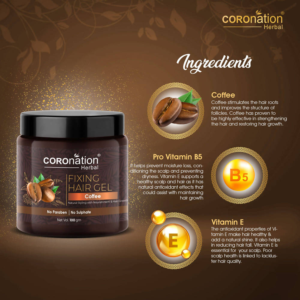 Coronation Herbal Coffee Fixing Hair Gel